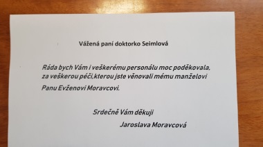 poděkování